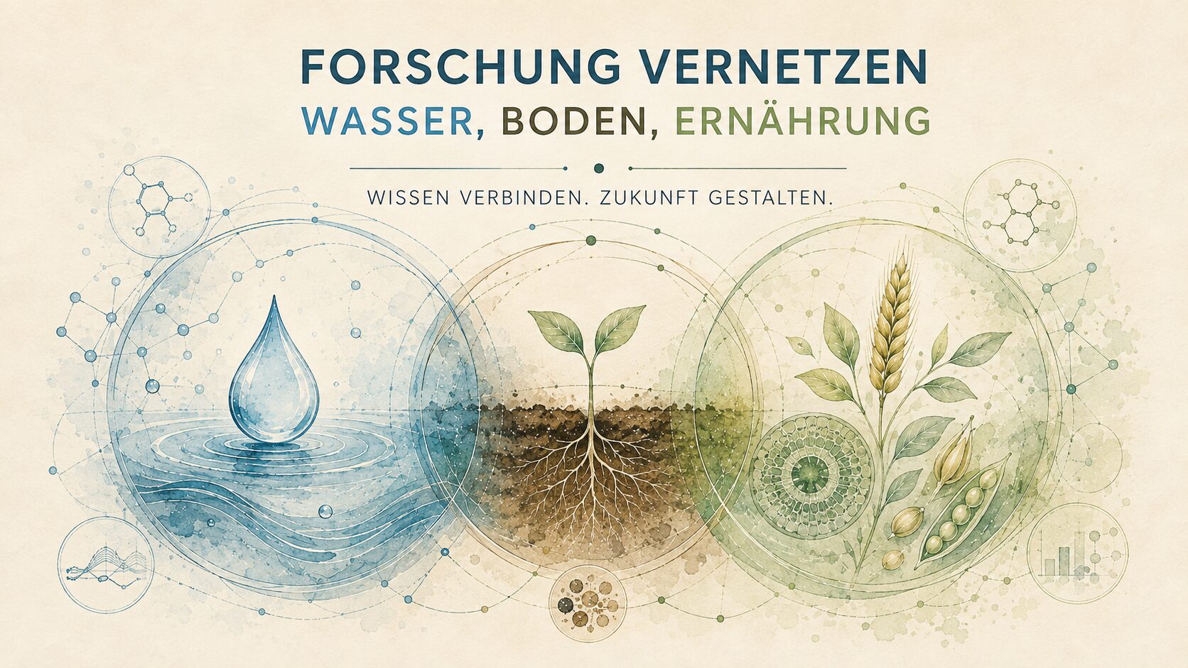 Forschung vernetzen – Wasser, Boden, Ernährung: Kompetenzen sichtbar machen und Kooperationen anbahnen
